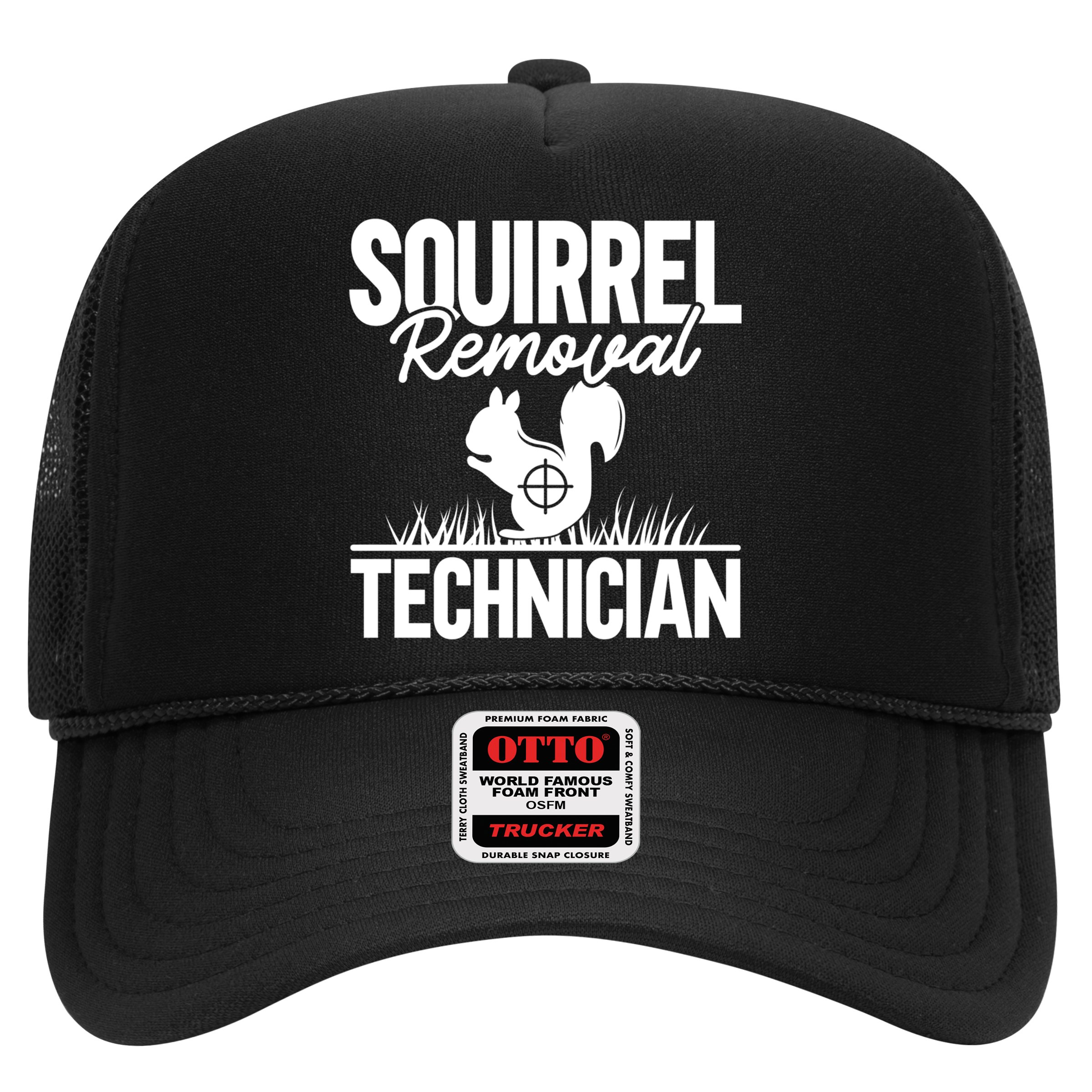 Squirrel Removal Technician Funny Squirrel Hunting Gift Hat