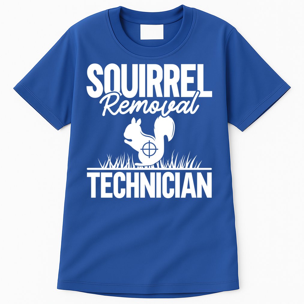 Squirrel Removal Technician Funny Squirrel Hunting Gift Tall T-Shirt