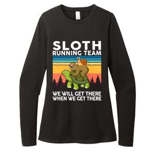 Sloth Running Team Women Men Gift Funny Running Womens CVC Long Sleeve Shirt