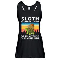 Sloth Running Team Women Men Gift Funny Running Ladies Essential Flowy Tank