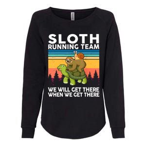 Sloth Running Team Women Men Gift Funny Running Womens California Wash Sweatshirt