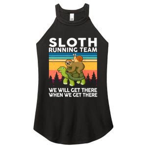 Sloth Running Team Women Men Gift Funny Running Women's Perfect Tri Rocker Tank