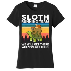 Sloth Running Team Women Men Gift Funny Running Women's T-Shirt