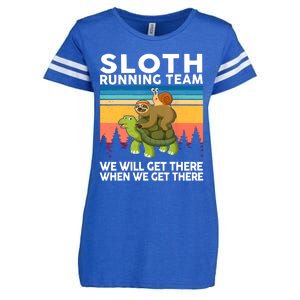 Sloth Running Team Women Men Gift Funny Running Enza Ladies Jersey Football T-Shirt