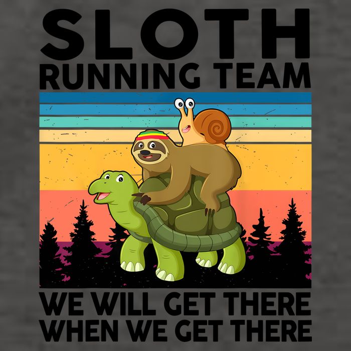 Sloth Running Team Women Men Gift Funny Running Vector Backpack