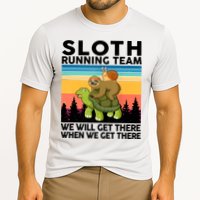 Sloth Running Team Women Men Gift Funny Running Cooling Performance Crew T-Shirt