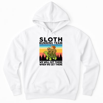 Sloth Running Team Women Men Gift Funny Running Hoodie