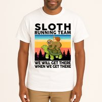 Sloth Running Team Women Men Gift Funny Running Tall T-Shirt