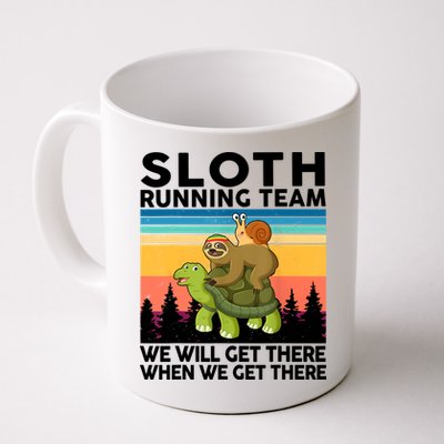 Sloth Running Team Women Men Gift Funny Running Mug