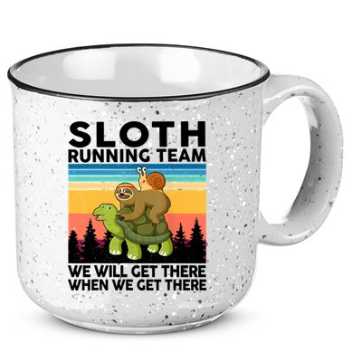 Sloth Running Team Women Men Gift Funny Running 15oz Campfire Ceramic Mug