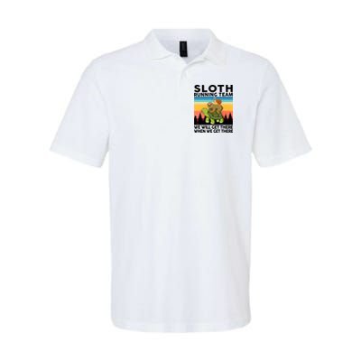 Sloth Running Team Women Men Gift Funny Running Polo