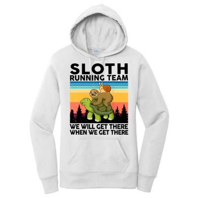 Sloth Running Team Women Men Gift Funny Running Women's Pullover Hoodie