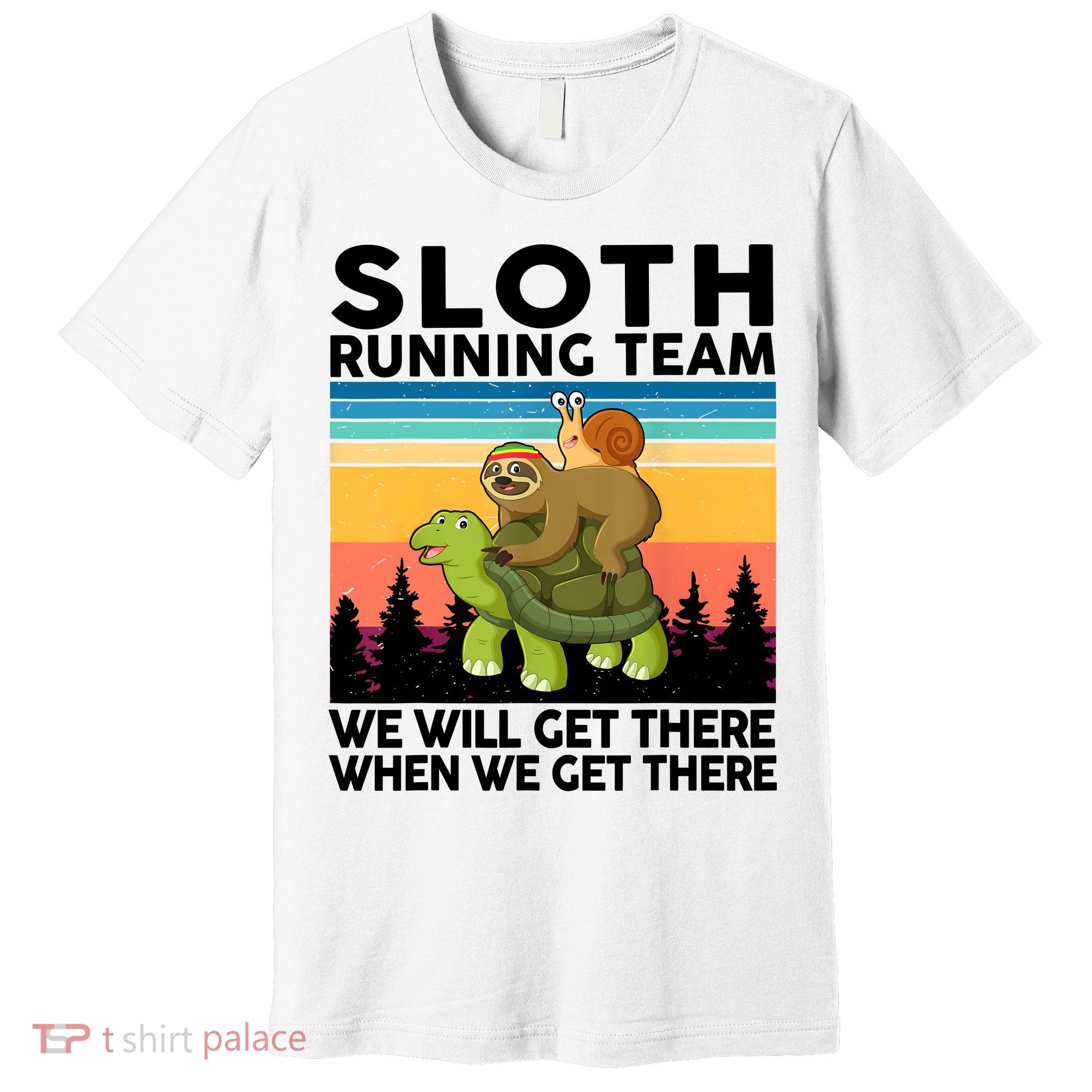 Sloth Running Team Women Men Gift Funny Running Premium T-Shirt