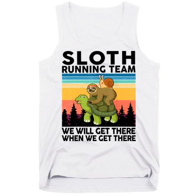 Sloth Running Team Women Men Gift Funny Running Tank Top