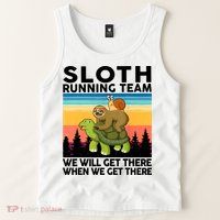 Sloth Running Team Women Men Gift Funny Running Tank Top