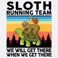 Sloth Running Team Women Men Gift Funny Running Short Acrylic Beanie