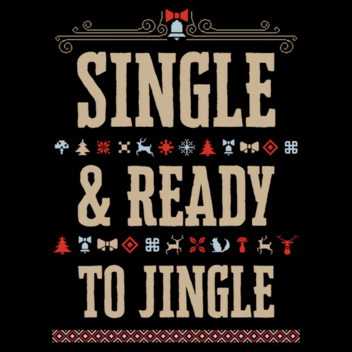 Single & Ready To Jingle Chrismas Flexfit Unipanel Trucker Cap