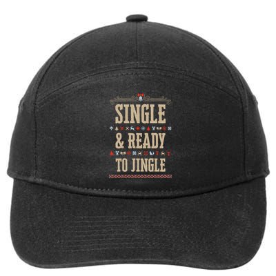 Single & Ready To Jingle Chrismas 7-Panel Snapback Hat