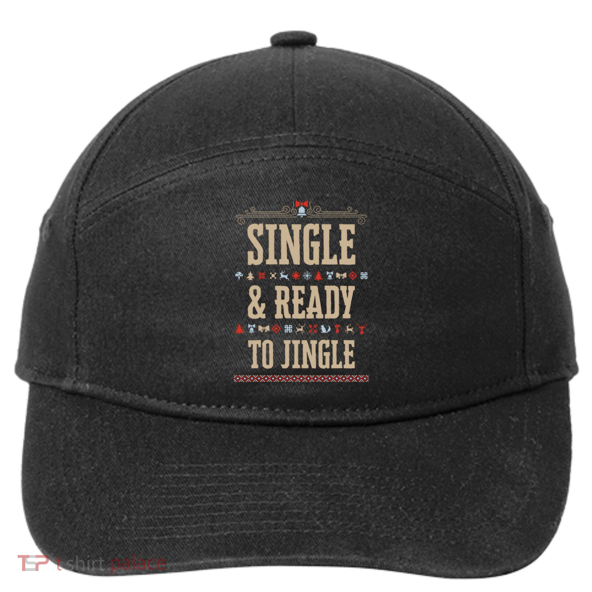 Single & Ready To Jingle Chrismas 7-Panel Snapback Hat
