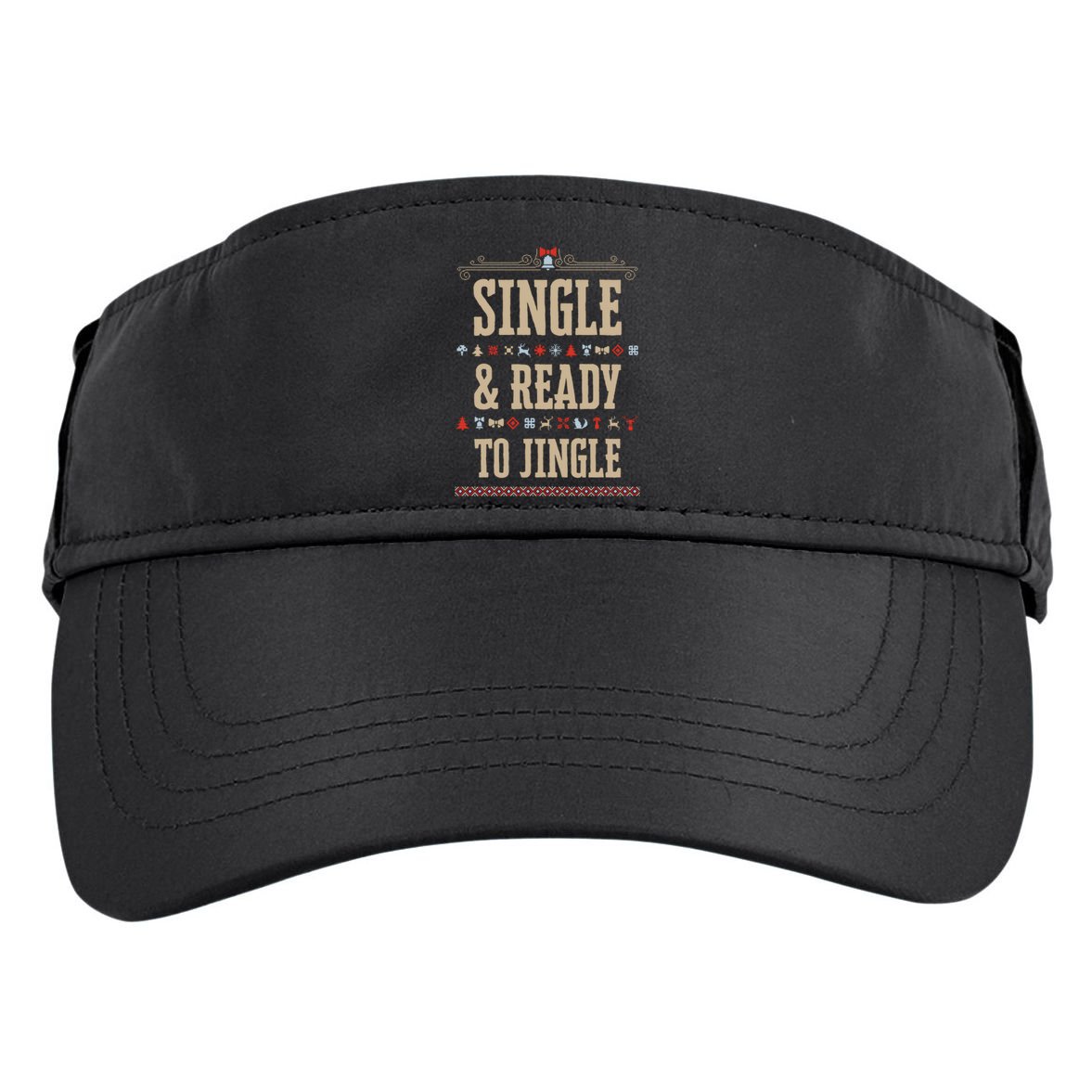Single & Ready To Jingle Chrismas Adult Drive Performance Visor