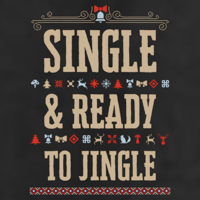 Single & Ready To Jingle Chrismas 11oz C Handle Ceramic Mug