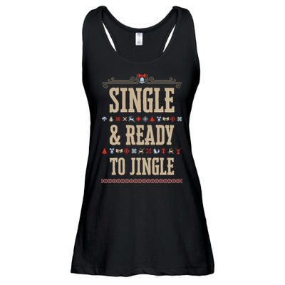 Single & Ready To Jingle Chrismas Ladies Essential Flowy Tank