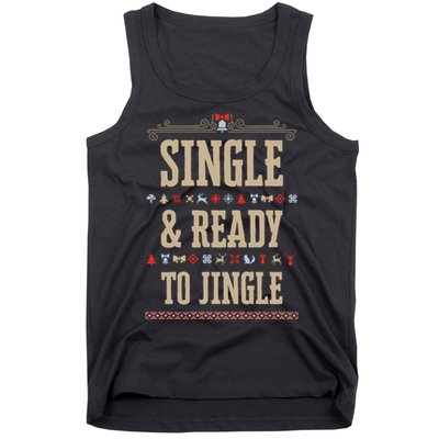 Single & Ready To Jingle Chrismas Tank Top
