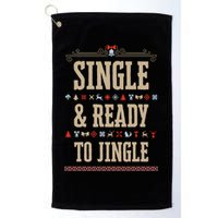 Single & Ready To Jingle Chrismas Golf Towel