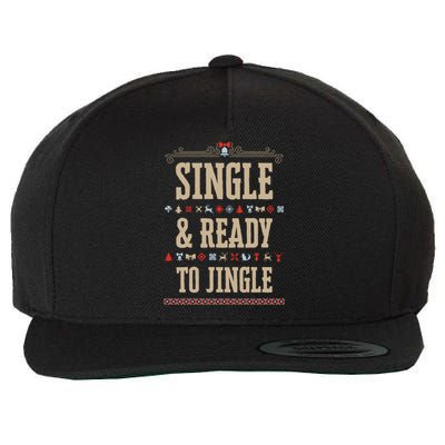 Single & Ready To Jingle Chrismas Wool Snapback Cap