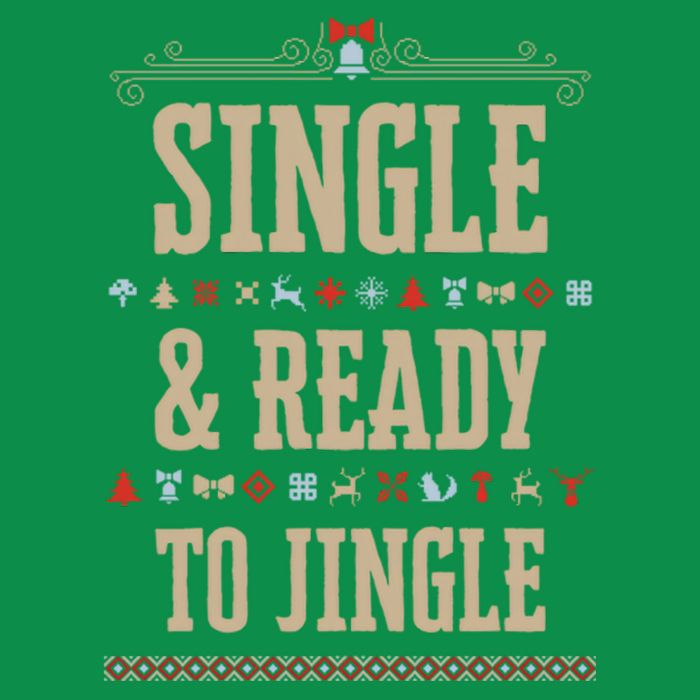Single & Ready To Jingle Chrismas Button