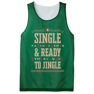 Single & Ready To Jingle Chrismas Mesh Reversible Basketball Jersey Tank