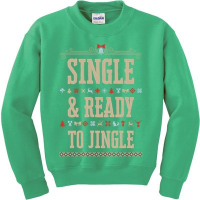 Single & Ready To Jingle Chrismas Kids Sweatshirt