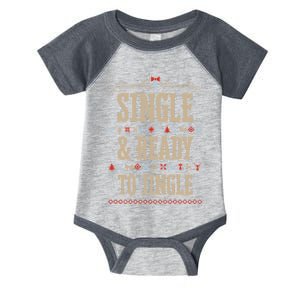 Single & Ready To Jingle Chrismas Infant Baby Jersey Bodysuit