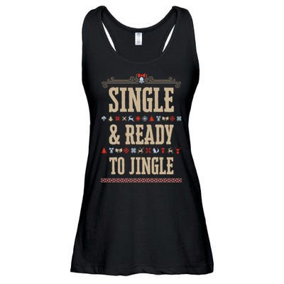Single & Ready To Jingle Christmas Ladies Essential Flowy Tank