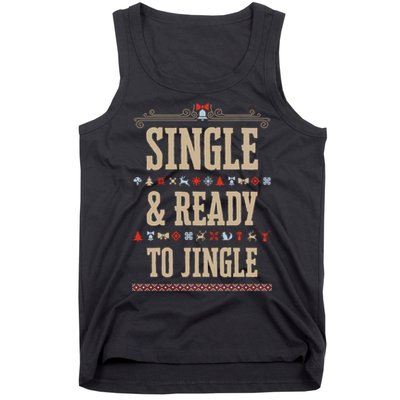 Single & Ready To Jingle Christmas Tank Top