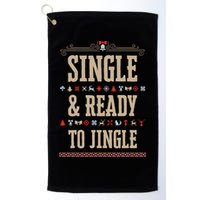 Single & Ready To Jingle Christmas Golf Towel
