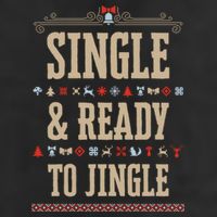 Single & Ready To Jingle Christmas Golf Towel