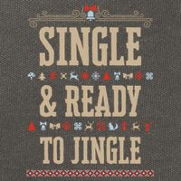 Single & Ready To Jingle Christmas Cotton Canvas Backpack