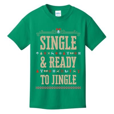 Single & Ready To Jingle Christmas Kids T-Shirt