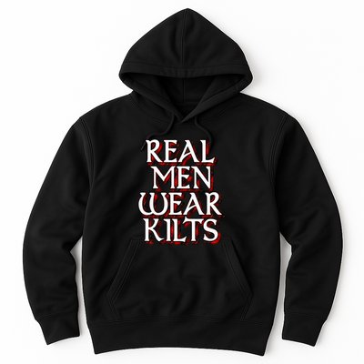 Scottish Red Tartan Plaid Real Wear Kilts Hoodie