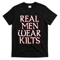 Scottish Red Tartan Plaid Real Wear Kilts T-Shirt