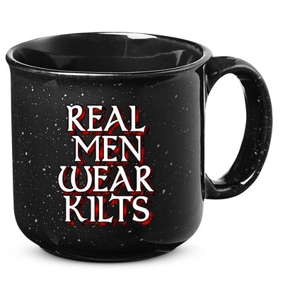 Scottish Red Tartan Plaid Real Wear Kilts 15oz Campfire Ceramic Mug