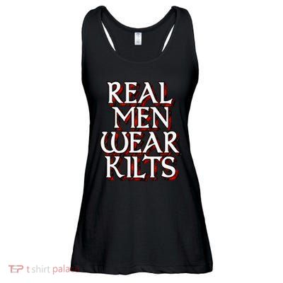 Scottish Red Tartan Plaid Real Wear Kilts Ladies Essential Flowy Tank