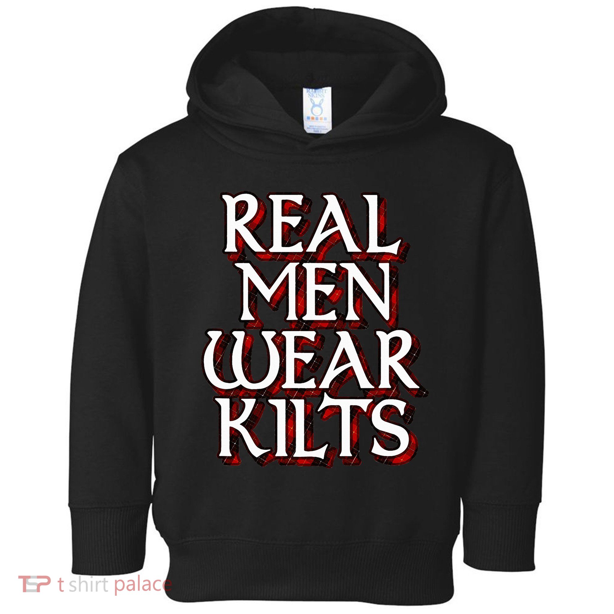 Scottish Red Tartan Plaid Real Wear Kilts Toddler Hoodie