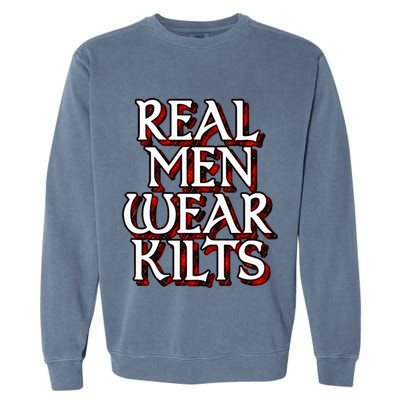 Scottish Red Tartan Plaid Real Wear Kilts Garment-Dyed Sweatshirt