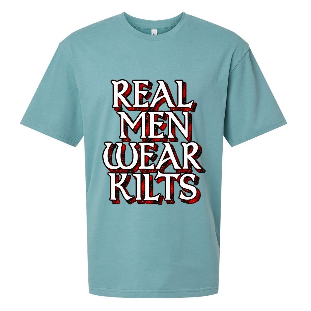 Scottish Red Tartan Plaid Real Wear Kilts Sueded Cloud Jersey T-Shirt