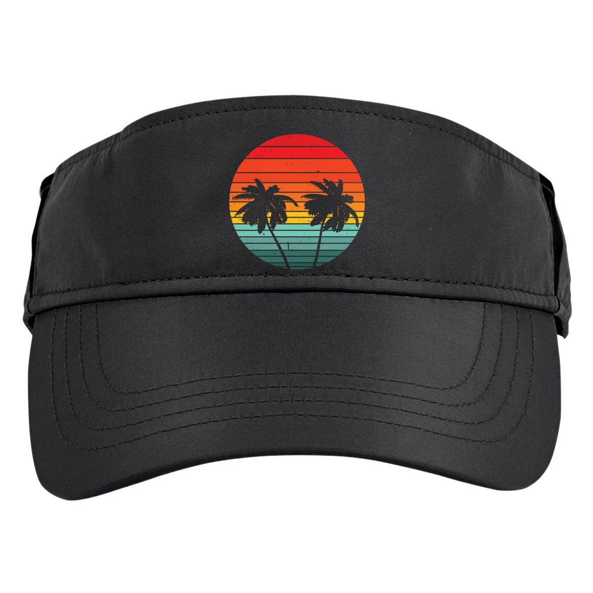 Summer Retro Tropical Sunset Adult Drive Performance Visor