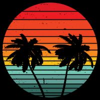 Summer Retro Tropical Sunset Mug