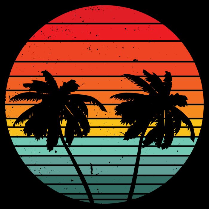 Summer Retro Tropical Sunset Mug