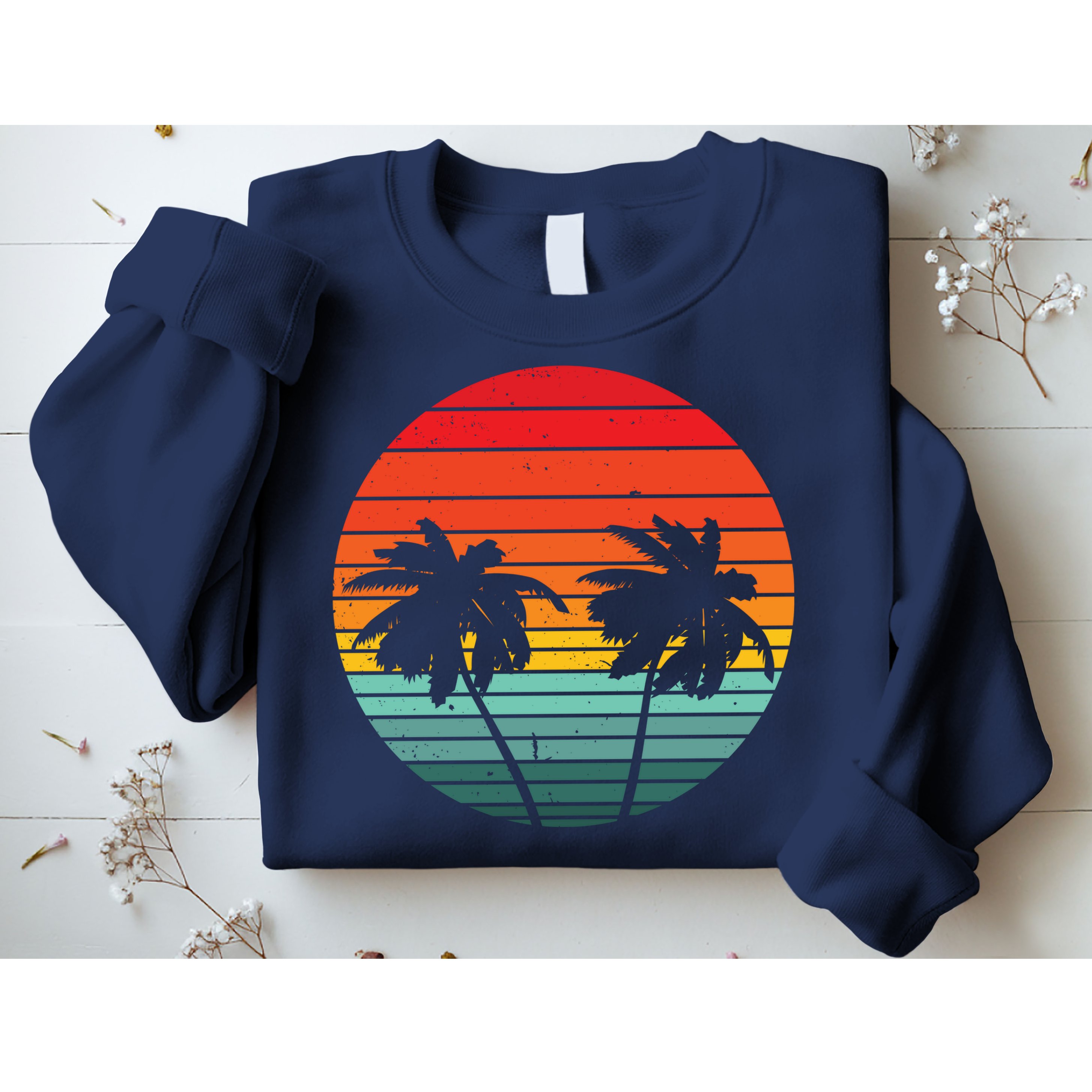 Summer Retro Tropical Sunset Sweatshirt